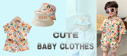 Double Sided Baby Bucket Hat Cute Letter Embroidered Children Boys Girls Fisherman Panama Cap Summer Outdoor Kids Sun Hat Gorras