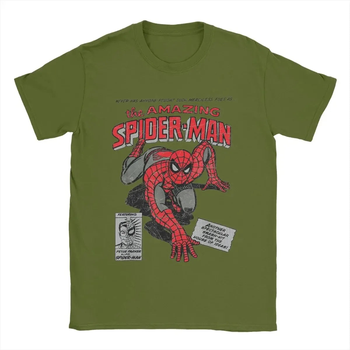 Spiderman Movie Retro Comic Men T Shirts Creative